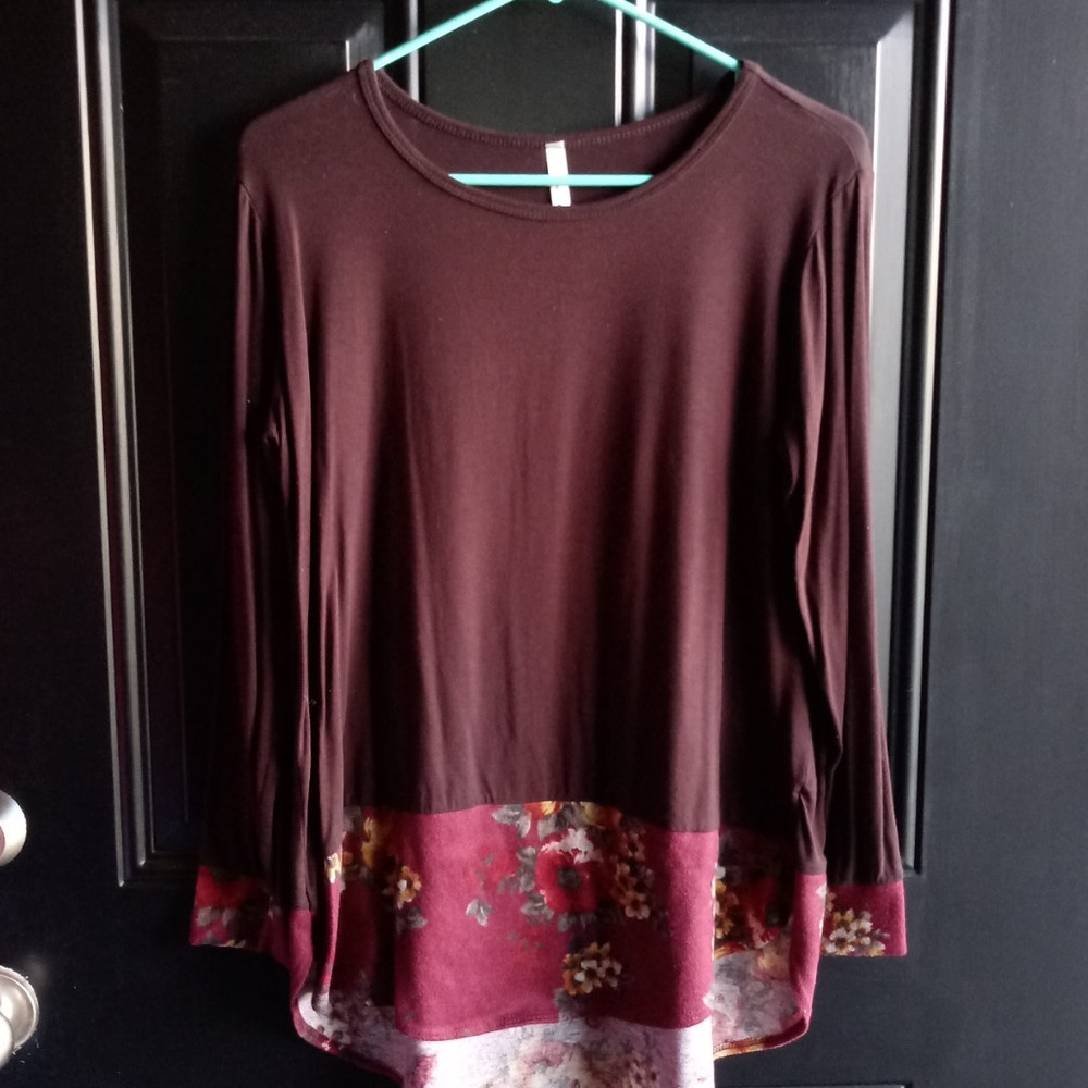 Dark Brown Long Sleeve Tunic